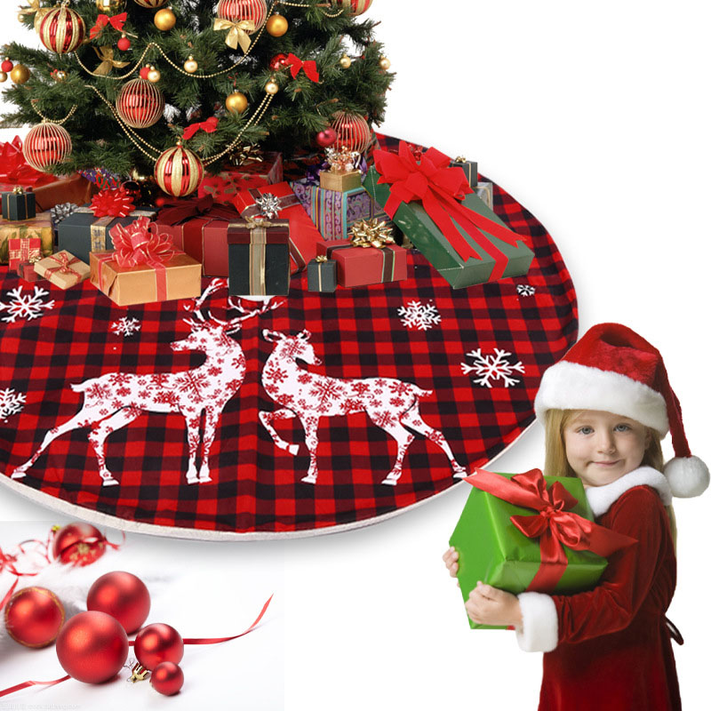 Christmas Tree Decorations Cartoon Red Black Grid Elk Tree Carpet New Year Decorations 2021 Check Cloth Festive Party Supplies
Christmas Tree Decorations Cartoon Red Black Grid Elk Tree Carpet New Year Decorations 2021 Check Cloth Festive Party Supplies