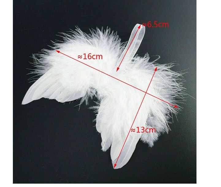 White Feather Wing Lovely Chic Angel Christmas Tree Decoration Hanging Ornament Home Party Wedding Ornaments Christmas Decorations