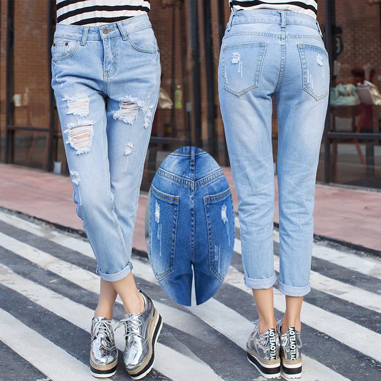 Streetwear Ripped Hole Jeans Women Casual Pocket High Waist Straight Jeans Women Boyfriend Bottom Loose Pants Plus Size, Blue
Streetwear Ripped Hole Jeans Women Casual Pocket High Waist Straight Jeans Women Boyfriend Bottom Loose Pants Plus Size, Blue