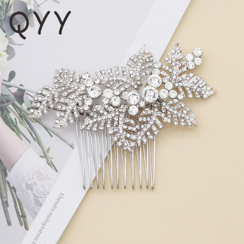 QYY Fashion Leaves Wedding Hair Jewelry Bridal Hair Comb Pins Rhinestone Clips for Women
QYY Fashion Leaves Wedding Hair Jewelry Bridal Hair Comb Pins Rhinestone Clips for Women