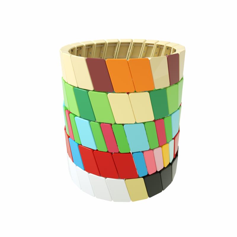 Rainbow Tile Bracelets for Woman Enamle Charms Jewelry Bohemian Girls Friendship Tile Bracelet
Rainbow Tile Bracelets for Woman Enamle Charms Jewelry Bohemian Girls Friendship Tile Bracelet