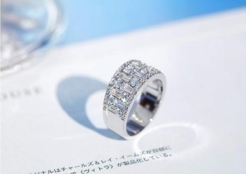 Sparkling Luxury Jewelry 925 Sterling Silver T Princess Cut White Topaz CZ Diamond Gemstones Eternity New Women Wedding Bridal Ring Gift