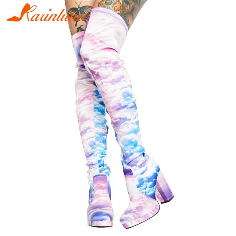 Karin 2020 New Fashion Large Size 44 Thick High Heels Over The Knee Boots Woman Shoes Zip Up Platform Shoes Ladies Boots, Purple
Karin 2020 New Fashion Large Size 44 Thick High Heels Over The Knee Boots Woman Shoes Zip Up Platform Shoes Ladies Boots, Purple