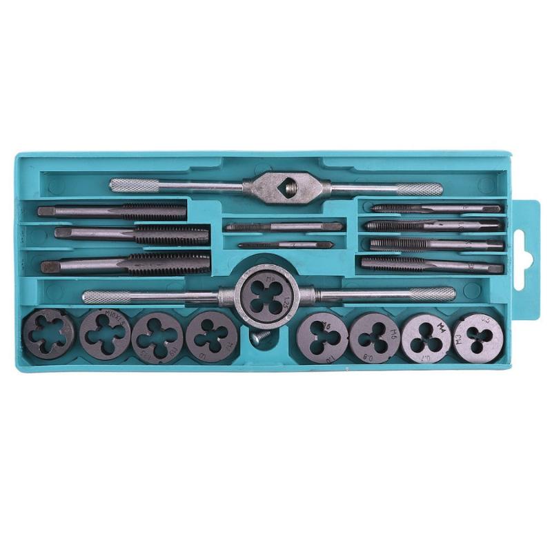 Tap & Die Set with Small Tap Twisted Hand Tools 1/16-1/2 Inch NC Screw Thread Plugs Taps Hand Screw Taps 1 Set 
Tap & Die Set with Small Tap Twisted Hand Tools 1/16-1/2 Inch NC Screw Thread Plugs Taps Hand Screw Taps 1 Set