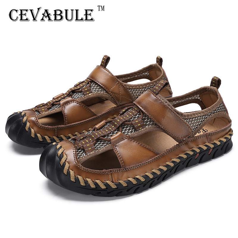 CEVABULE 2020 Summer Fashion Hand-sewn Shallow Mouth Casual Men's Sandals Outdoor Breathable Men's Plus Size Beach Shoes CLK, Black
CEVABULE 2020 Summer Fashion Hand-sewn Shallow Mouth Casual Men's Sandals Outdoor Breathable Men's Plus Size Beach Shoes CLK, Black