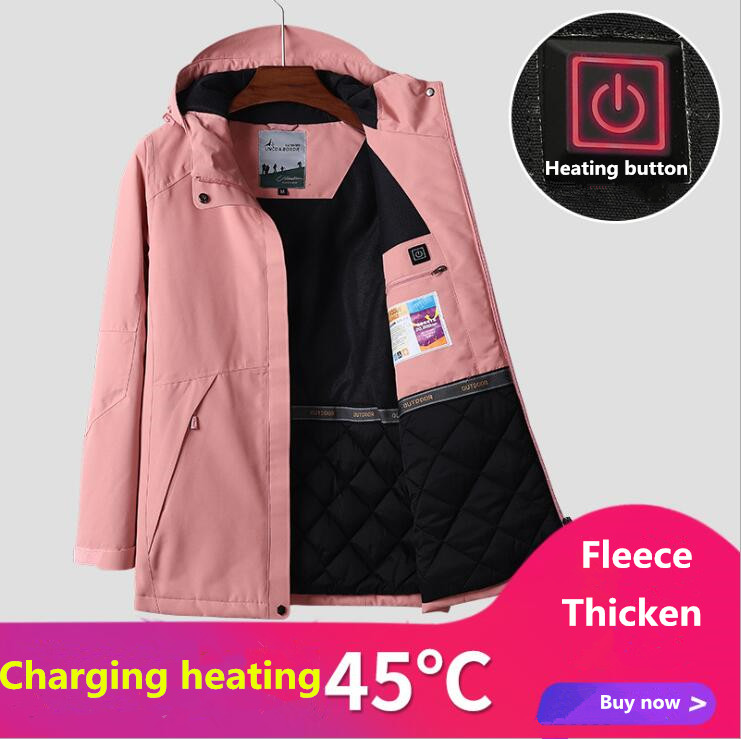 Autumn Winter Women USB Smart Heating Skiing Jackets Outdoor Windproof Waterproof Thick Thermal Hiking Windbreaker Coats, Red
Autumn Winter Women USB Smart Heating Skiing Jackets Outdoor Windproof Waterproof Thick Thermal Hiking Windbreaker Coats, Red