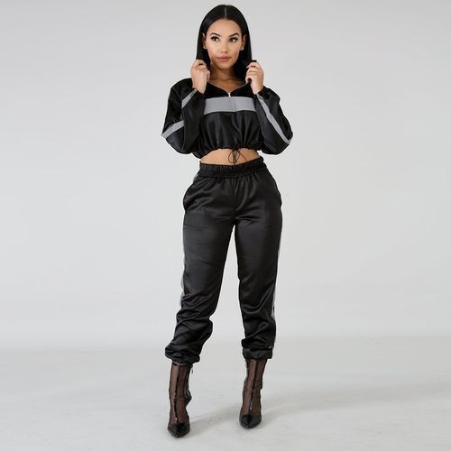 2020 Women 2pcs Sportwear Autumn Winter Female Suit Fashion Hooded Joggers Women's Sports Suit Sets womens tracksuit set#3, Black
2020 Women 2pcs Sportwear Autumn Winter Female Suit Fashion Hooded Joggers Women's Sports Suit Sets womens tracksuit set#3, Black