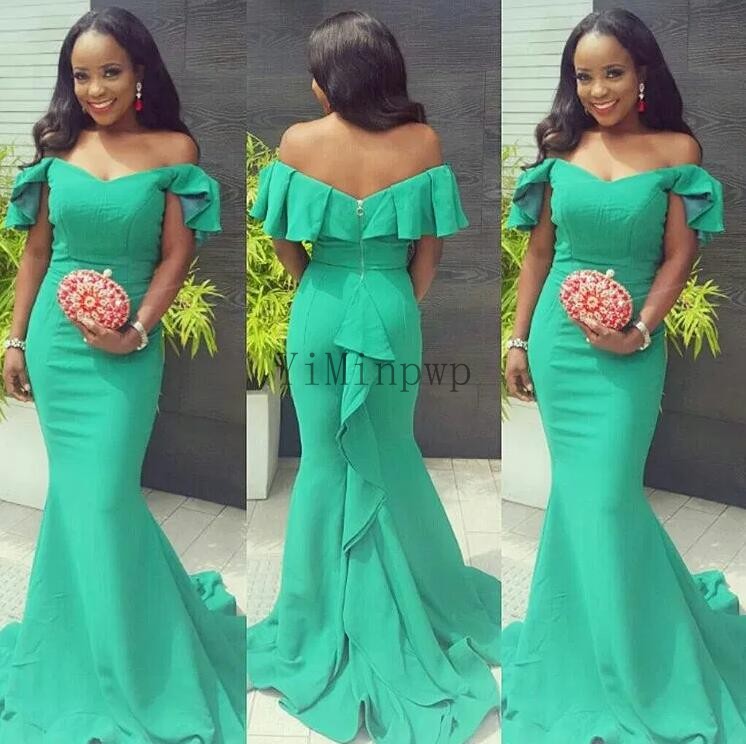 Turquoise Mermaid Prom Dresses 2021 Off Shoulder Sweep Train Ruffles Long Formal Women Evening Gowns for Special Occasions Plus Size, Black
Turquoise Mermaid Prom Dresses 2021 Off Shoulder Sweep Train Ruffles Long Formal Women Evening Gowns for Special Occasions Plus Size, Black