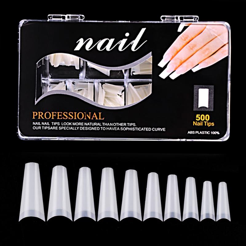 Fake Nails 500 pcs/set 10 Sizes Long Ballerina Nail Nails Painted Designed Nail Half Cover Clear/Natural Flat Shape
Fake Nails 500 pcs/set 10 Sizes Long Ballerina Nail Nails Painted Designed Nail Half Cover Clear/Natural Flat Shape