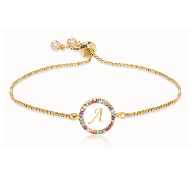 Adjustable 26 Letter Pull Shell Bracelet Disc Bracelet Peach Heart Color Zircon Women
Adjustable 26 Letter Pull Shell Bracelet Disc Bracelet Peach Heart Color Zircon Women