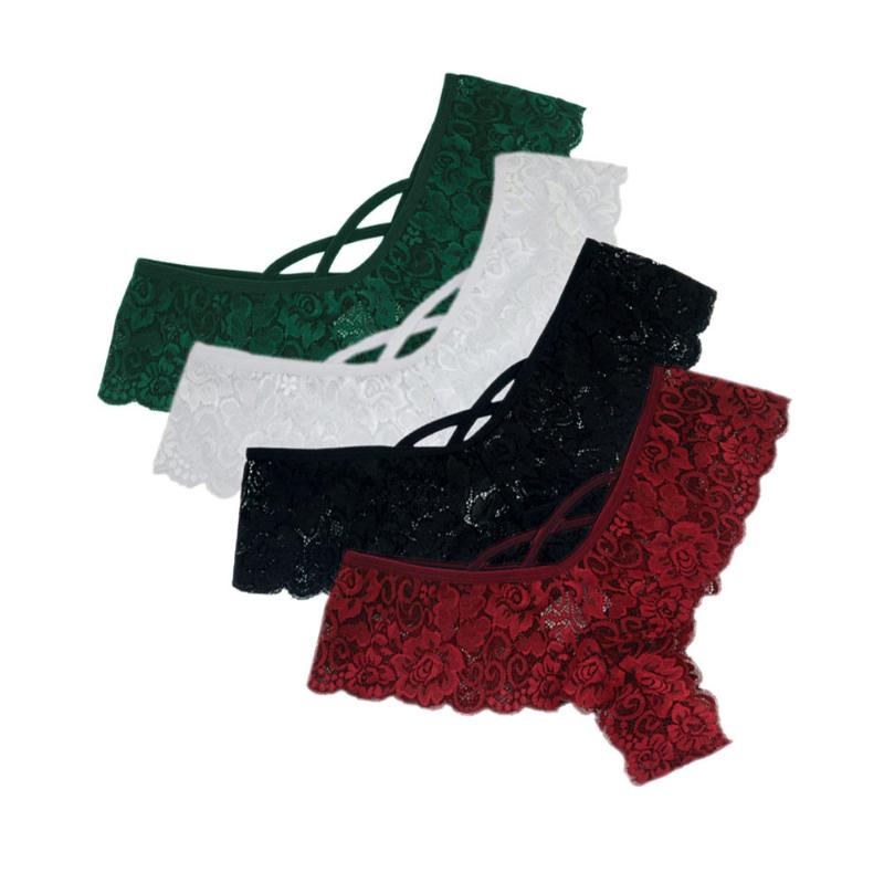Women's Underwear Sexy Lace Panties 4PC Sexy Women Lace Flowers Low Waist Underwear Panties G-string Lingerie Thongs Lingerie, As the photo show
Women's Underwear Sexy Lace Panties 4PC Sexy Women Lace Flowers Low Waist Underwear Panties G-string Lingerie Thongs Lingerie, As the photo show