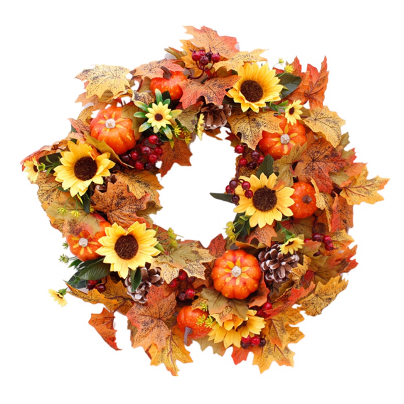 Artificial Sunflower Pumpkin Pine Cone Berry& Wreath,for Halloween&Thanksgiving Home Arrangement Decoration, As shown
Artificial Sunflower Pumpkin Pine Cone Berry& Wreath,for Halloween&Thanksgiving Home Arrangement Decoration, As shown