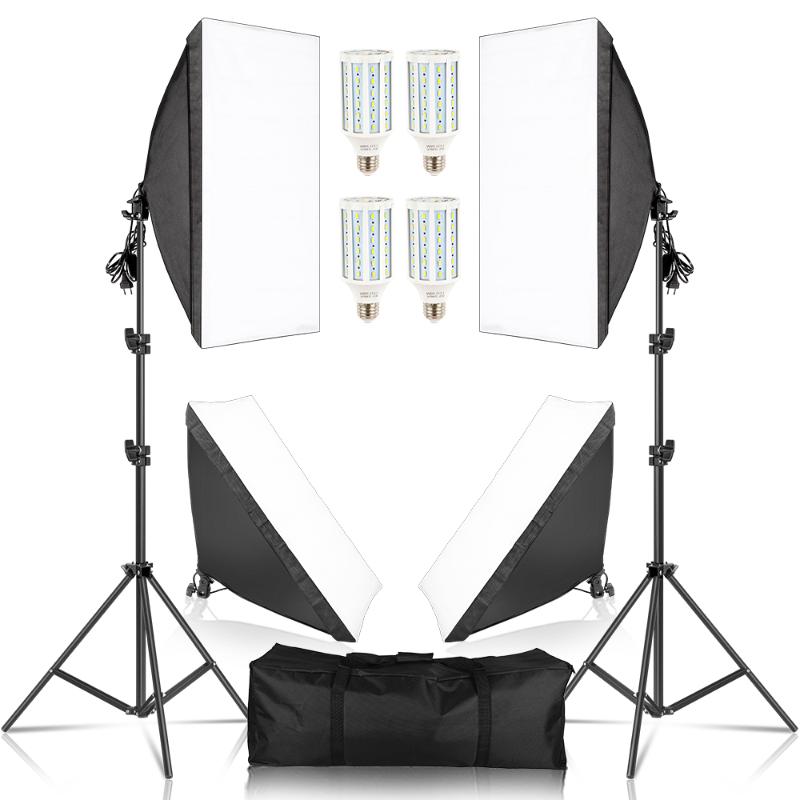 SH 50x70CM Photography Studio Softbox Lighting kit With 4pcs LED Bulb Soft Box Camera Accessories Set For Photo Studio Lights
SH 50x70CM Photography Studio Softbox Lighting kit With 4pcs LED Bulb Soft Box Camera Accessories Set For Photo Studio Lights
