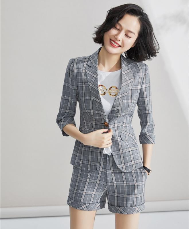 Fashion Casual Ladies Grey Paid Blazer Women Business Suits Work Wear 2 Piece Shorts and Jacket Sets Office Uniform Styles, Gray
Fashion Casual Ladies Grey Paid Blazer Women Business Suits Work Wear 2 Piece Shorts and Jacket Sets Office Uniform Styles, Gray