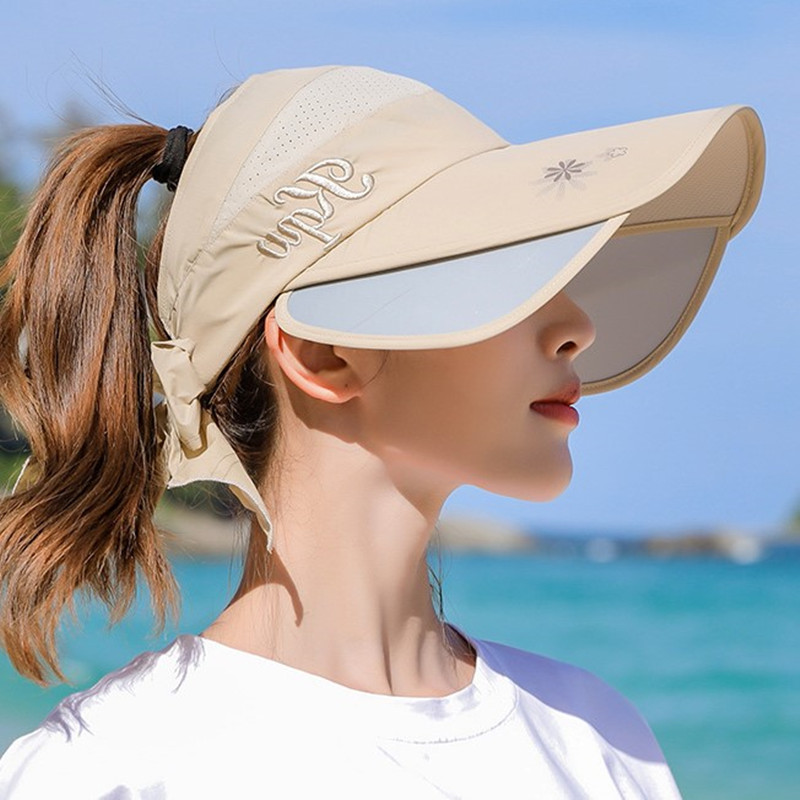 Sun Visor Retractable Women's Sun Hats Summer New Ladies Empty Top Hat Anti-UV Oversized Visor Beach Hats For Women, Sky blue
Sun Visor Retractable Women's Sun Hats Summer New Ladies Empty Top Hat Anti-UV Oversized Visor Beach Hats For Women, Sky blue