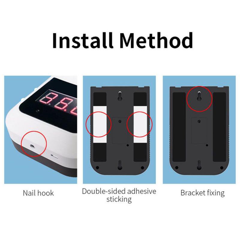 TCT Useful Wall Column Type Infrared Thermometer K3 for School Station Shopping Mall Body Temperature Alarm Thermometer