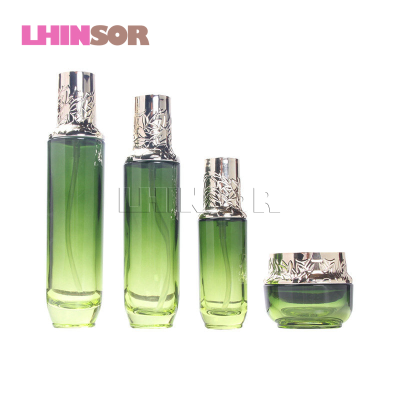 5pcs/lot Green Glass Carving Decorative Pattern Cover Spray Lotion Bottles Cream Jar Royal Style Cosmetic Packaging Containers
5pcs/lot Green Glass Carving Decorative Pattern Cover Spray Lotion Bottles Cream Jar Royal Style Cosmetic Packaging Containers