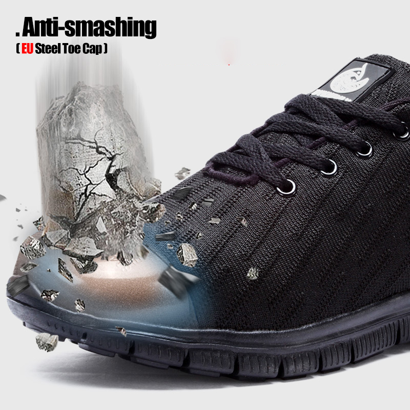 LARNMERN 2020 News Safety Shoes S3 SRC Professional Protection Comfortable Breathable Lightweight Steel Toe Anti-nail Work Shoes 200916