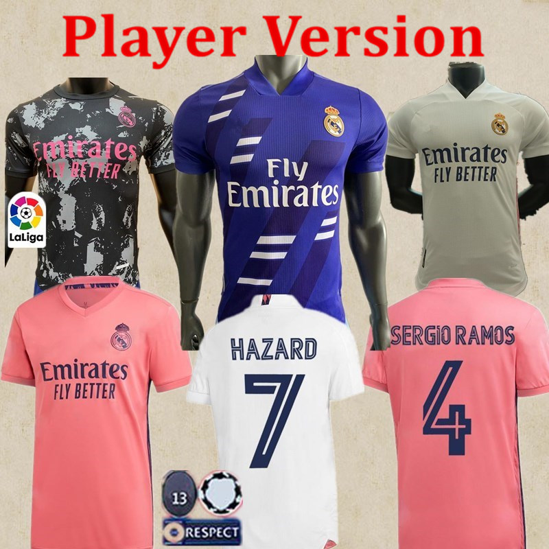 Player version 20 21 REAL MADRID Purple jersey HAZARD SERGIO RAMOS soccer jersey BENZEMA VINICIUS camiseta 2020 2021 football shirt uniform1, Black;yellow
Player version 20 21 REAL MADRID Purple jersey HAZARD SERGIO RAMOS soccer jersey BENZEMA VINICIUS camiseta 2020 2021 football shirt uniform1, Black;yellow