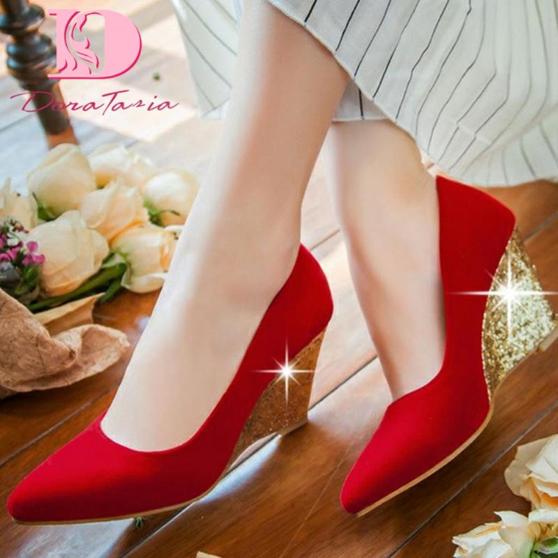 Doratasia Big Size 43 2020 Spring Elegant Bling Wedges High Heels Pointed Toe Office Lady Shoes Women Pumps, Black
Doratasia Big Size 43 2020 Spring Elegant Bling Wedges High Heels Pointed Toe Office Lady Shoes Women Pumps, Black