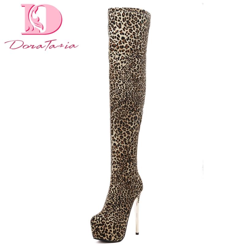 Doratasia 2020 winter thin high heels stiletto sexy leopard nightclub platform over the knee women's boots female shoes woman
Doratasia 2020 winter thin high heels stiletto sexy leopard nightclub platform over the knee women's boots female shoes woman