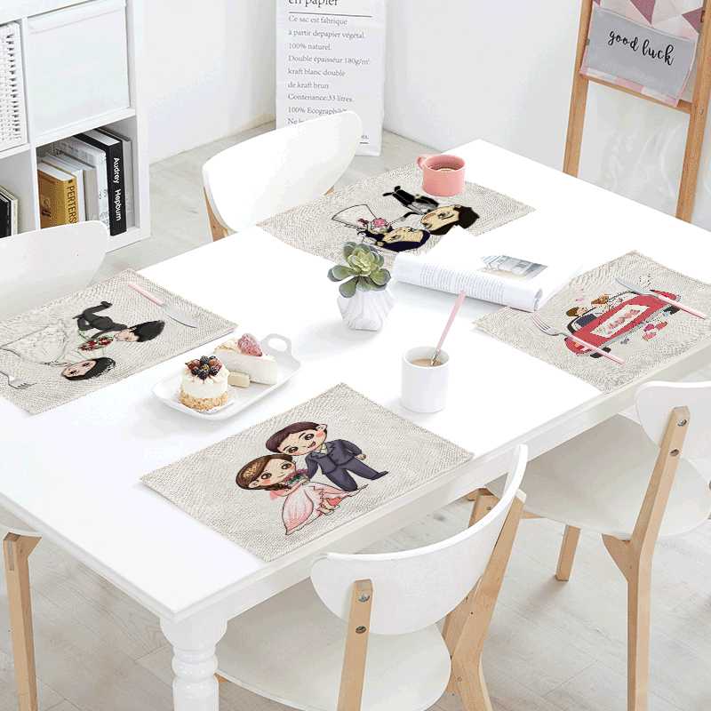 Promotional Cartoon Character Pattern Placemat Marriage Happy Marriage Proposal Tablecloth Restaurant Family Party Decoration
Promotional Cartoon Character Pattern Placemat Marriage Happy Marriage Proposal Tablecloth Restaurant Family Party Decoration