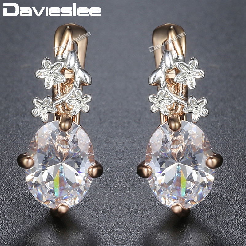 Davieslee Flowers Oval Clear CZ Womens Lady Stud Earrings Snap Closure White Rose Gold Filled 585 DGE77
Davieslee Flowers Oval Clear CZ Womens Lady Stud Earrings Snap Closure White Rose Gold Filled 585 DGE77