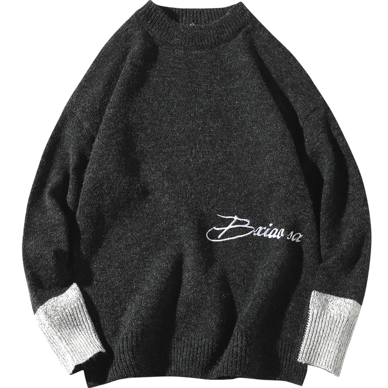 2020Autumn and Winter New Sweater Men's Round Neck Warm Bottoming Sweater Student Campus Style Pullovers, Black
2020Autumn and Winter New Sweater Men's Round Neck Warm Bottoming Sweater Student Campus Style Pullovers, Black