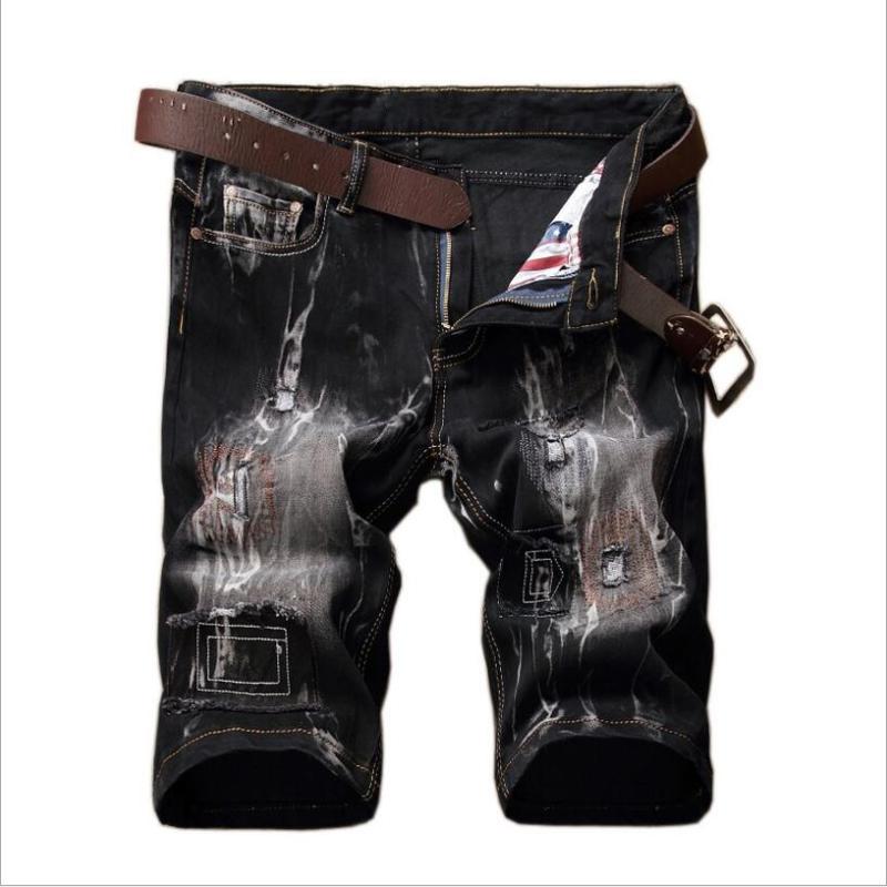 New Summer Men Holes Denim Shorts Black Short Jeans High Quality Men Cotton Straight Denim Shorts Size 42 No Belt
New Summer Men Holes Denim Shorts Black Short Jeans High Quality Men Cotton Straight Denim Shorts Size 42 No Belt