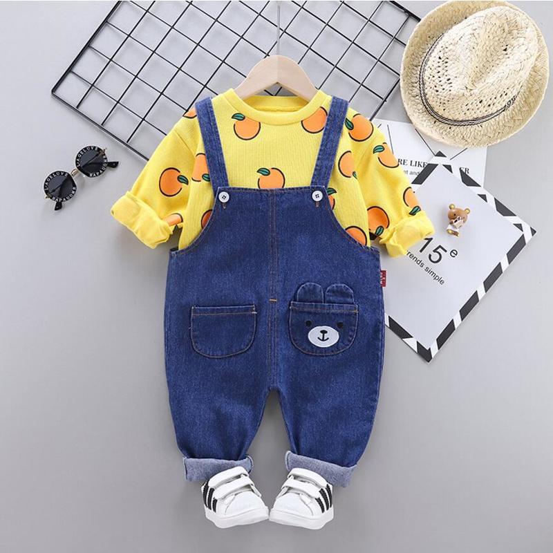 Spring Baby Girls Clothes Cotton Orange T-shirt+ Straps Jeans 2PCS Kids Suit For 0-3 Yrs Children Clothes, Pink
Spring Baby Girls Clothes Cotton Orange T-shirt+ Straps Jeans 2PCS Kids Suit For 0-3 Yrs Children Clothes, Pink