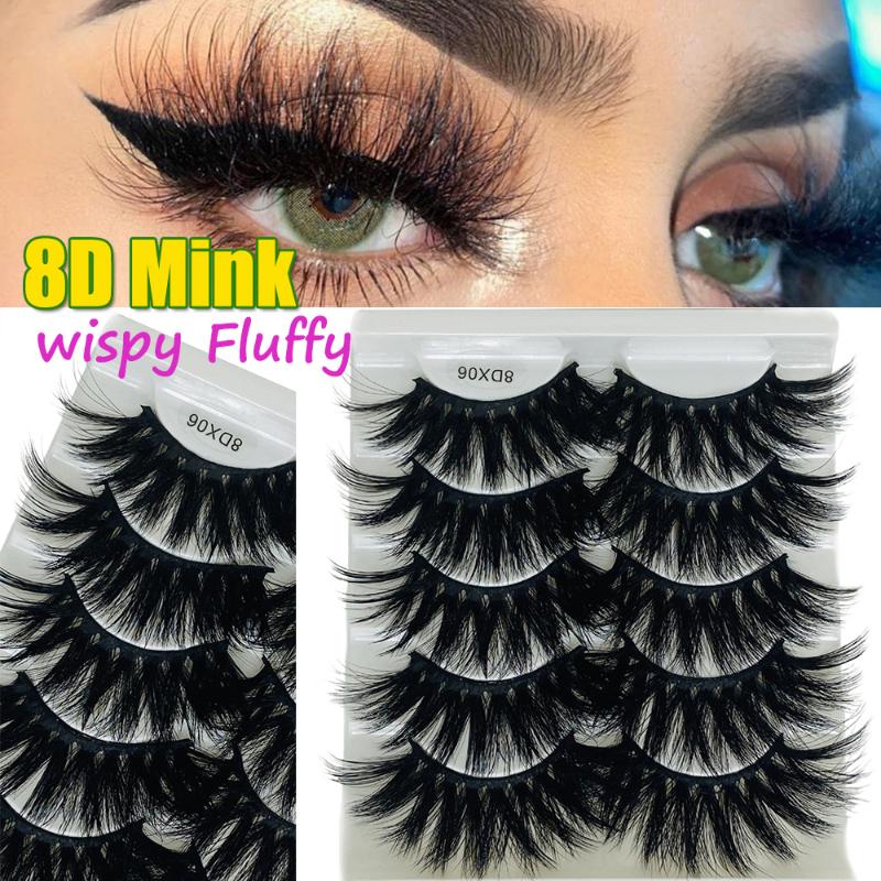 5 Pairs Dramatic Faux Mink False Eyelashes Wispies Fluffy Natural Thick Dramatic Long Handmade Eyelash Extension Eye Makeup Tool
5 Pairs Dramatic Faux Mink False Eyelashes Wispies Fluffy Natural Thick Dramatic Long Handmade Eyelash Extension Eye Makeup Tool