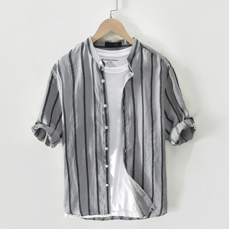 Linen Shirt Men Comfortable and breathable linen cotton blend Long Sleeve Men Shirts, Khaki
Linen Shirt Men Comfortable and breathable linen cotton blend Long Sleeve Men Shirts, Khaki