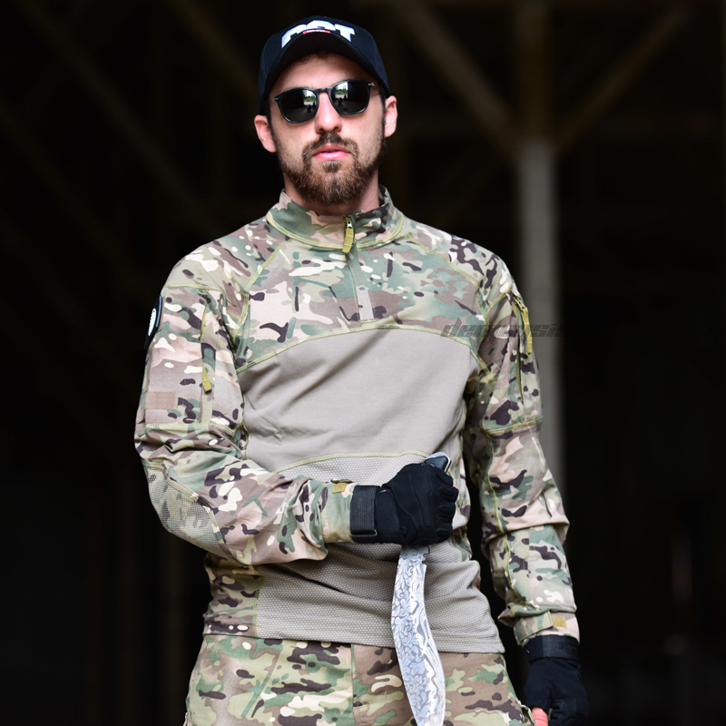 Multicam Men Shirts Combat Uniform Long Sleeve Shirt Paintball Tactical Camouflage Breathable Shirts, Black
Multicam Men Shirts Combat Uniform Long Sleeve Shirt Paintball Tactical Camouflage Breathable Shirts, Black