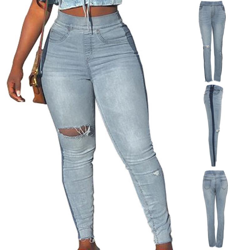 Fashion skinny jeans woman for fat womens Straight Hole Bleached Pocket High Waist Jeans Casual Denim Pants jeansy damskie#g2, As pic
Fashion skinny jeans woman for fat womens Straight Hole Bleached Pocket High Waist Jeans Casual Denim Pants jeansy damskie#g2, As pic