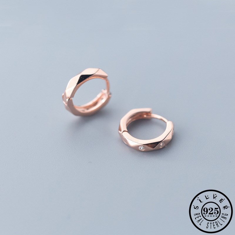 Trendy Mens 925 Sterling Silver Small Round Circle Kpop Ear Rings Rose Gold Color Plated Huggie Zircon Hoops Earrings for Women
Trendy Mens 925 Sterling Silver Small Round Circle Kpop Ear Rings Rose Gold Color Plated Huggie Zircon Hoops Earrings for Women