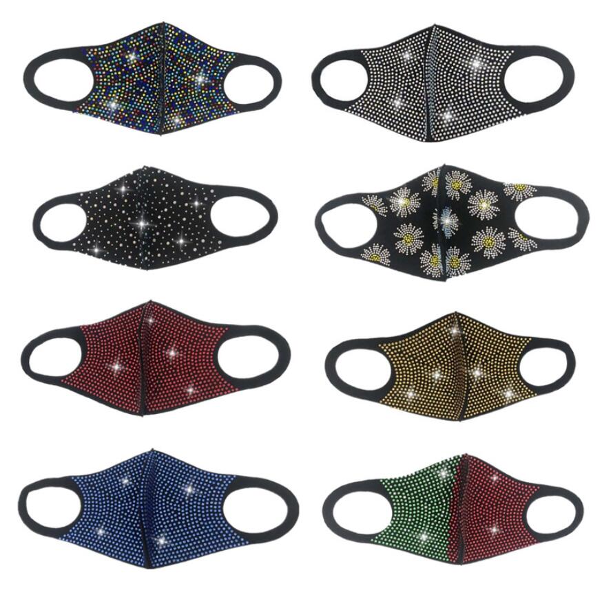 Flash Diamond Rhinestone Mask Fashion Face masks Nightclub Party Personality Bling Bling Sequin Mask Dustproof Washable Face masks DHL
Flash Diamond Rhinestone Mask Fashion Face masks Nightclub Party Personality Bling Bling Sequin Mask Dustproof Washable Face masks DHL