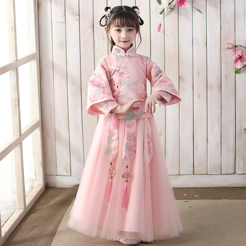 Lace Embroidery Pink Girl dress Birthday Party Dress For Wedding Gown Chinese New Years chinese qipao kids 2020
Lace Embroidery Pink Girl dress Birthday Party Dress For Wedding Gown Chinese New Years chinese qipao kids 2020