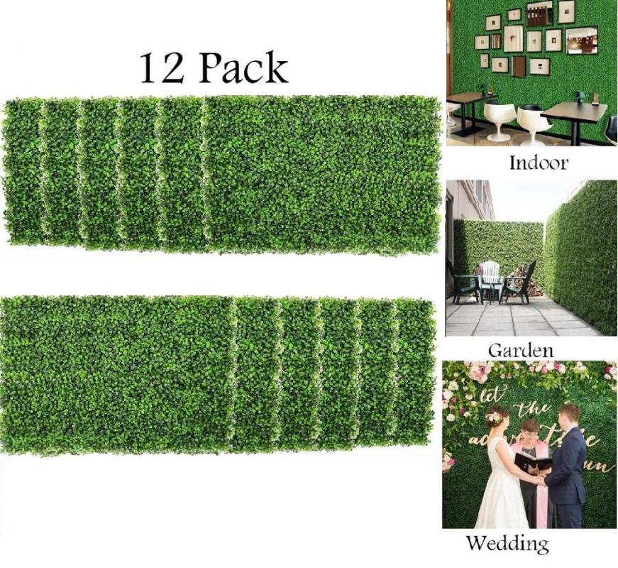 12 Pack Artificial Boxwood Panels Mat Greenery Fence Wall Decorative Hedge Plant for Outdoor Indoor Garden Fence Backyard, 12pcs
12 Pack Artificial Boxwood Panels Mat Greenery Fence Wall Decorative Hedge Plant for Outdoor Indoor Garden Fence Backyard, 12pcs