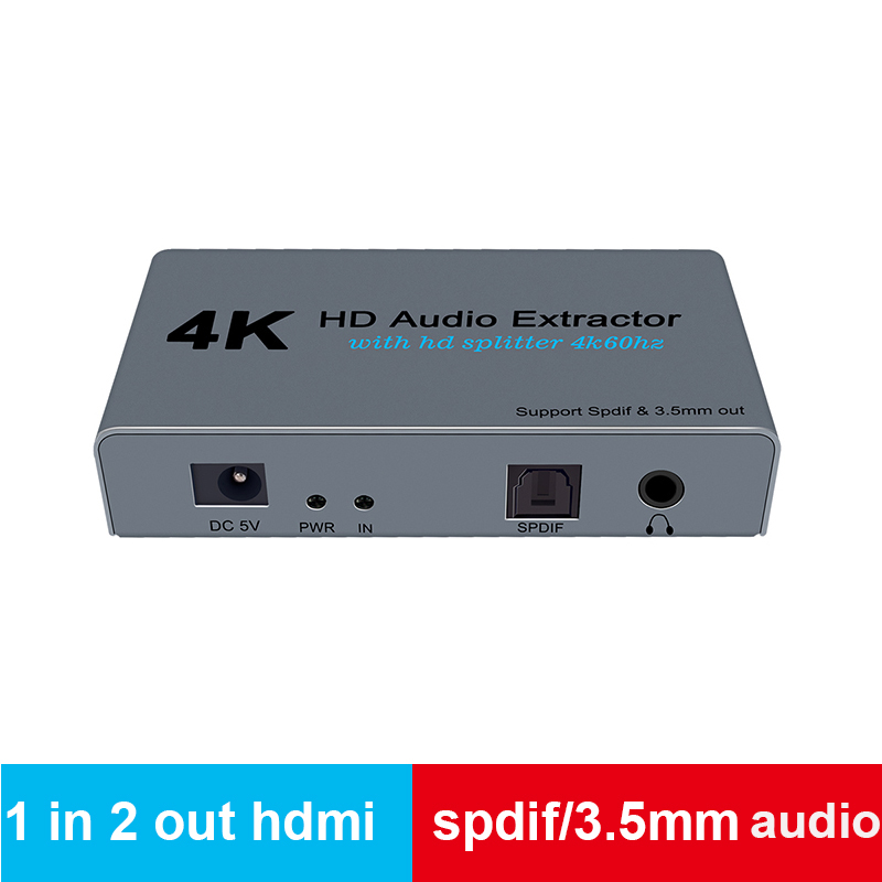 Audio Adapter Audio Extractor 1X2 Converter SPDIF RCA 3.5mm Jack Output with dc cable
Audio Adapter Audio Extractor 1X2 Converter SPDIF RCA 3.5mm Jack Output with dc cable