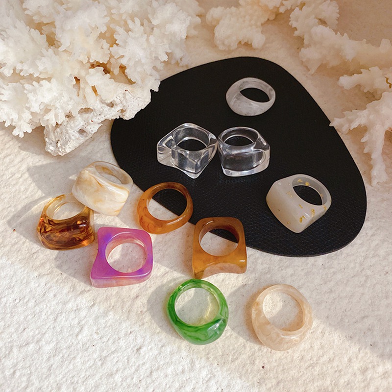 MENGJIQIAO Fashion Colorful Acrylic Resin Square Rings For Women Girls Korean Elegant Mid Finger Knuckle Rings Jewelry Gifts
MENGJIQIAO Fashion Colorful Acrylic Resin Square Rings For Women Girls Korean Elegant Mid Finger Knuckle Rings Jewelry Gifts