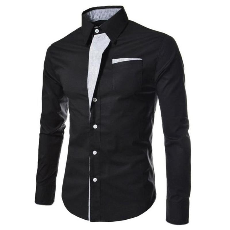 Men Color Block Stripe Slim Long Sleeve Button Turn Down Collar Shirt Top Casual Collar Work Shirts Social Dress Shirt, Wine red 
Men Color Block Stripe Slim Long Sleeve Button Turn Down Collar Shirt Top Casual Collar Work Shirts Social Dress Shirt, Wine red