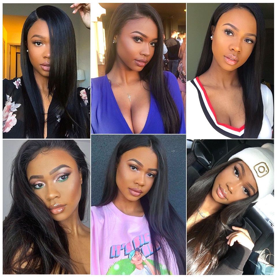 Bella Hair Straight Indian Full Lace Wig Human Hair 100 Human Virgin Hair Wigs For Black Women Medium Cap Natural Color