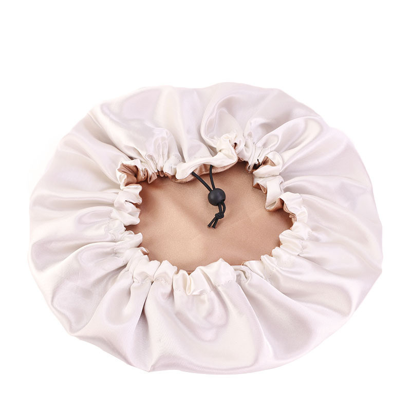 50pcs Extra Large Bonnet Soft Long Satin Bonnet Sleep Cap Bonnets for Women Night Sleep Hair Loose Cap Flowers Green Black Blue Purple