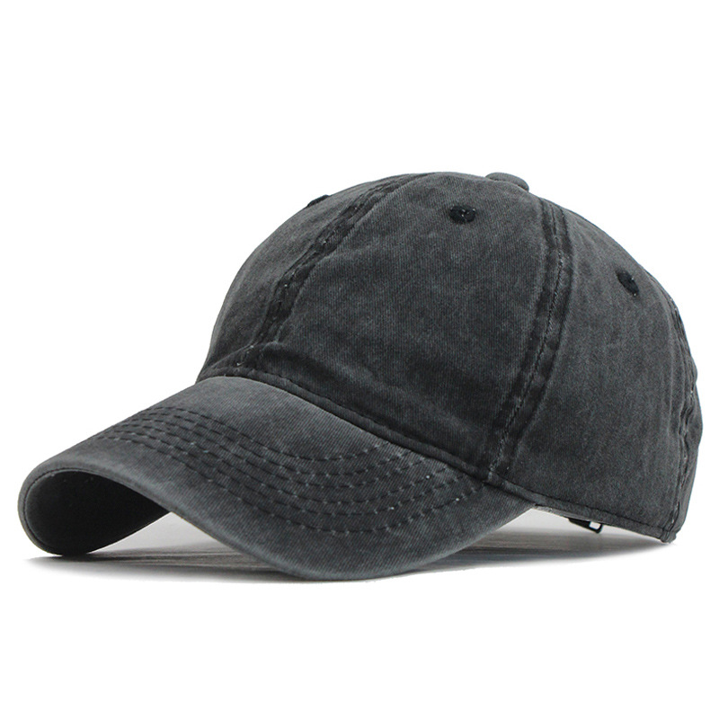 New Black Washed Cloth Casual Baseball Cap Men Women Retro Spring Autumn Shade Solid Cap Men Graffiti Hand Painted Baseball Cap