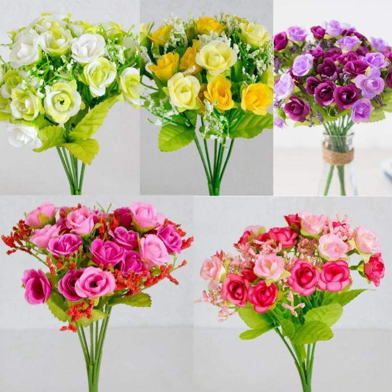 21 heads Silk flower wedding bouquet rose Artificial flower fake leaf wedding bridal bouquets banquet decoration supplies
21 heads Silk flower wedding bouquet rose Artificial flower fake leaf wedding bridal bouquets banquet decoration supplies