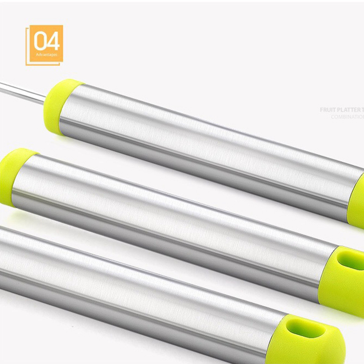 3pcs Creative Fruit Carving Knife Set Watermelon Baller Ice Cream Dig Ball Scoop Spoon Baller Diy Assorted Cold Dishes Tool