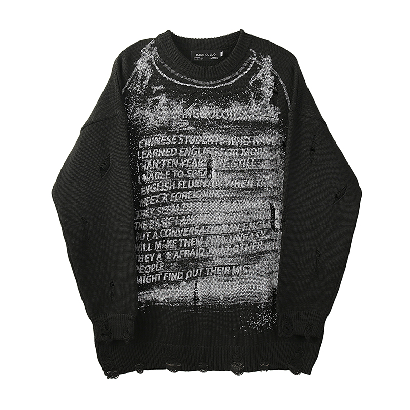 Men Sweater Knitted 2020 Autumn Winter Clothes Letter print graffiti Hip Hop Dark Gothic Pullover Streetwear Men Clothing, White
Men Sweater Knitted 2020 Autumn Winter Clothes Letter print graffiti Hip Hop Dark Gothic Pullover Streetwear Men Clothing, White