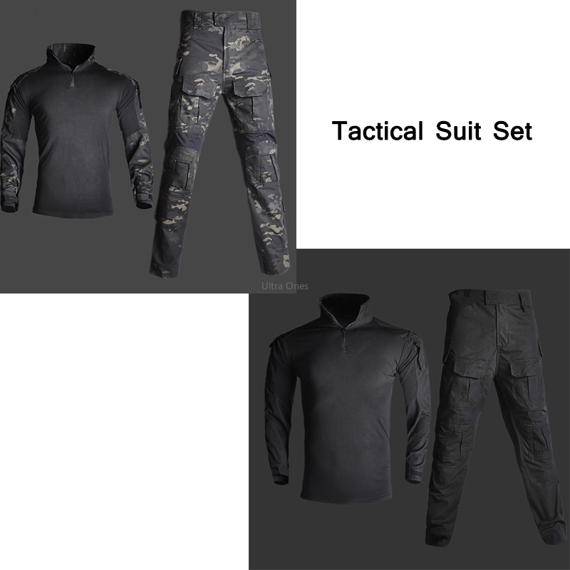 Summer Tactical Uniform Set Shooting Outdoor Paintball Clothing Camouflage Militar Soldier Suit with Knee Pads, Black
Summer Tactical Uniform Set Shooting Outdoor Paintball Clothing Camouflage Militar Soldier Suit with Knee Pads, Black