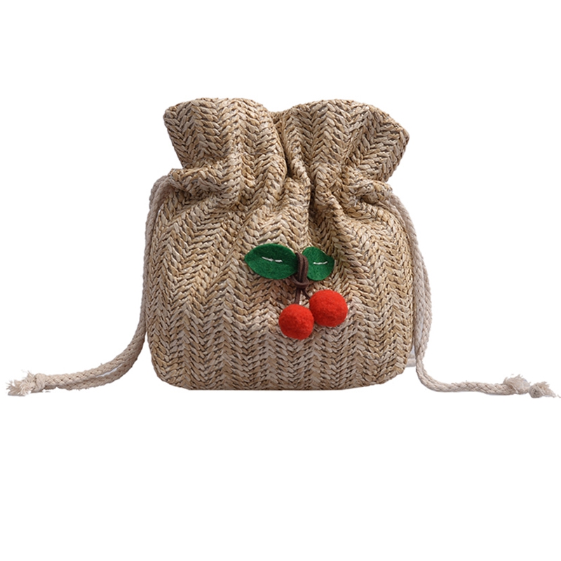 Straw Bag Ladies Beach Bag Personality Messenger Drawstring Cherry Lady Retro Hand-Woven Fashion Shoulder Coffee
Straw Bag Ladies Beach Bag Personality Messenger Drawstring Cherry Lady Retro Hand-Woven Fashion Shoulder Coffee