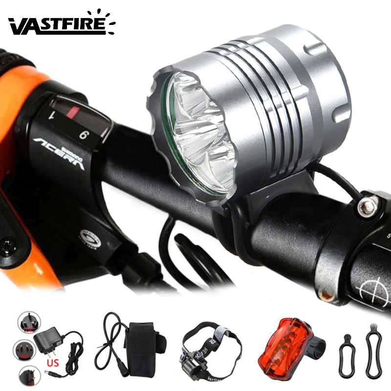 10000LM 5X XML T6 LED Front Bicycle Light Bike Headlight Lamp with Tail light+16000mAh Battery Set
10000LM 5X XML T6 LED Front Bicycle Light Bike Headlight Lamp with Tail light+16000mAh Battery Set